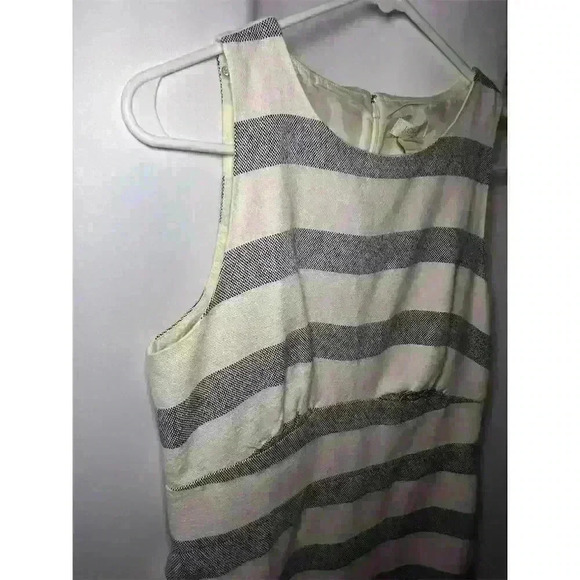 J. Crew Women's Gray Striped Sleeveless Sheath Midi Dress Size 4 - Picture 7 of 12